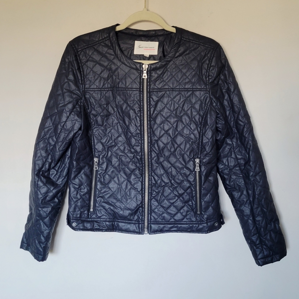 Two by Vince Camuto Waxed Diamond Quilted Cotton Jacket